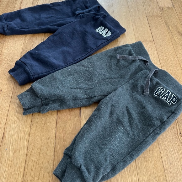 Baby Gap 12-18 mo joggers sweatpants navy and grey - Picture 5 of 5